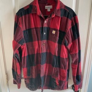 Used Carhartt fleece flannel jacket